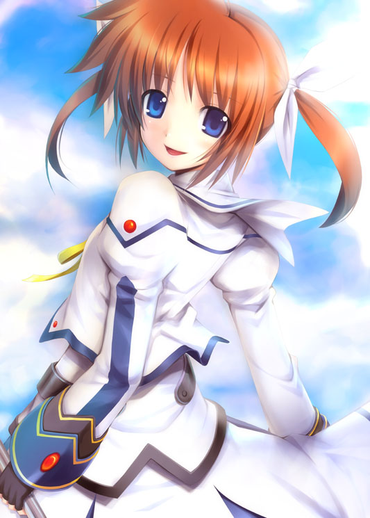 takamachi nanoha (lyrical nanoha and 2 more) drawn by mikazuki_akira!