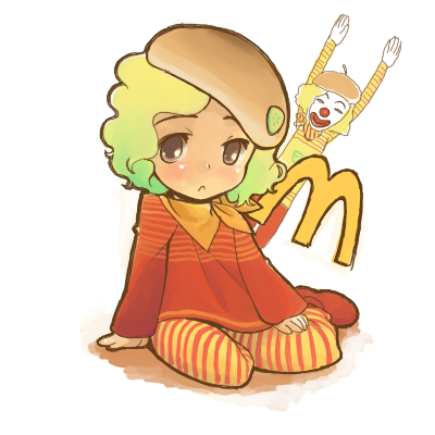 ronald mcdonald (original and 1 more) drawn by yone_(qtron)