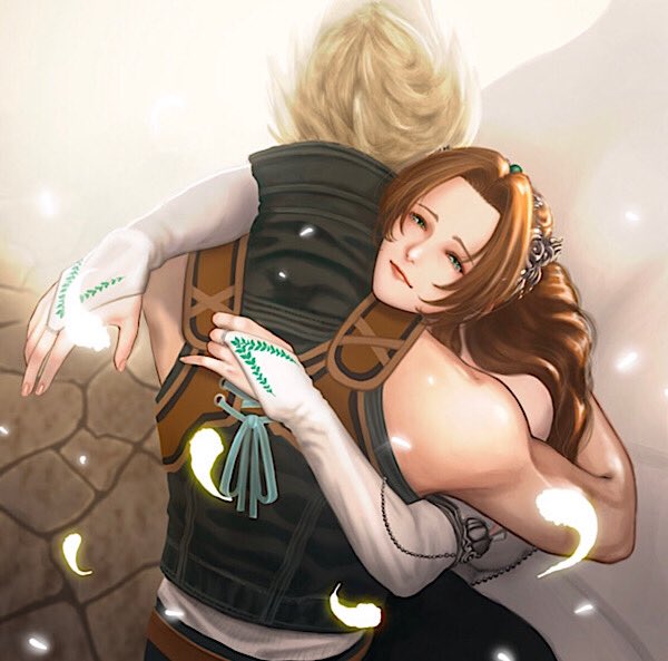 cloud strife, aerith gainsborough, zidane tribal, and garnet til alexandros xvii (final fantasy and 3 more) drawn by ws_alte