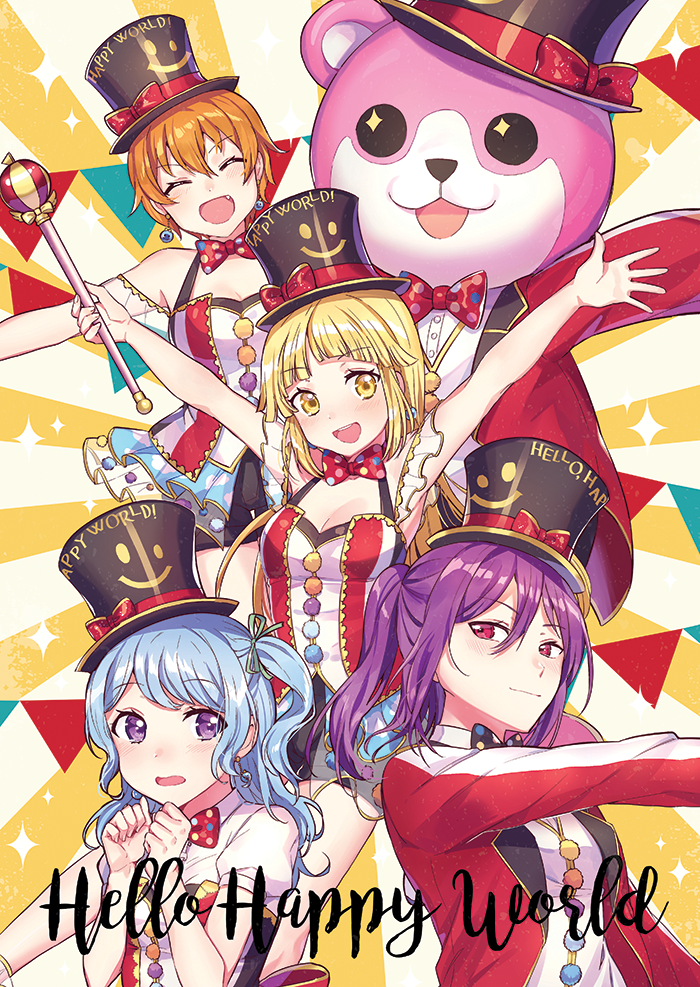tsurumaki kokoro, matsubara kanon, seta kaoru, michelle, and kitazawa hagumi (bang dream!) drawn by tiny_(tini3030)