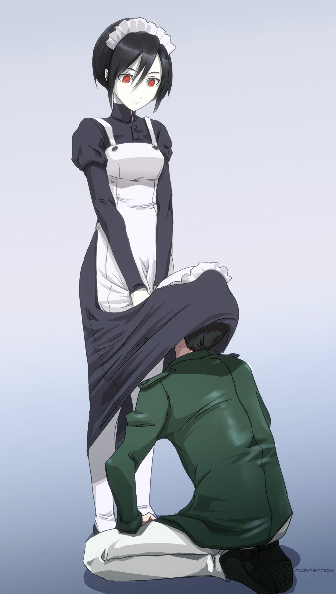 mary and protagonist (shin megami tensei and 2 more) drawn by aurastack