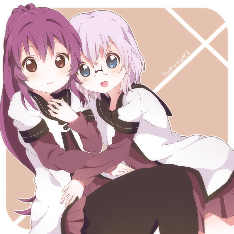 sugiura ayano and ikeda chitose (yuruyuri) drawn by kumakichi_(toshigat)