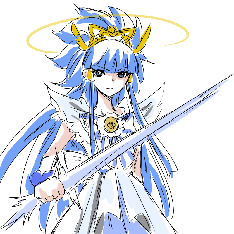 aoki reika and cure beauty (precure and 1 more) drawn by tsukikage_oyama