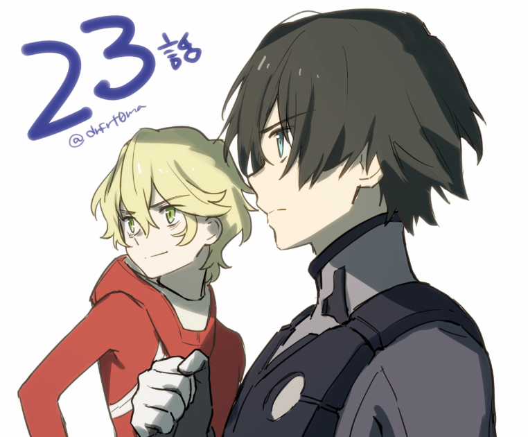 hiro and nine alpha (darling in the franxx) drawn by toma_(norishio)