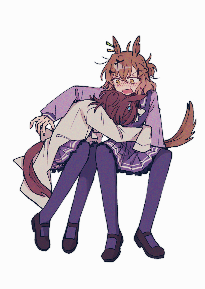 agnes tachyon and jungle pocket (umamusume) drawn by grottsca_jo