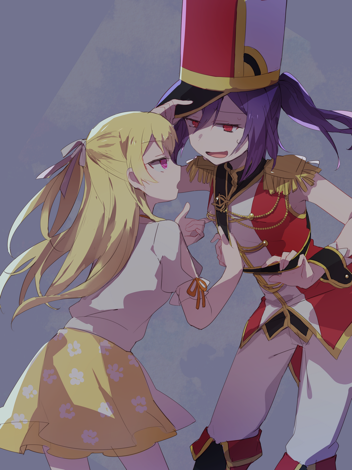 shirasagi chisato and seta kaoru (bang dream!) drawn by makino_(727me727)
