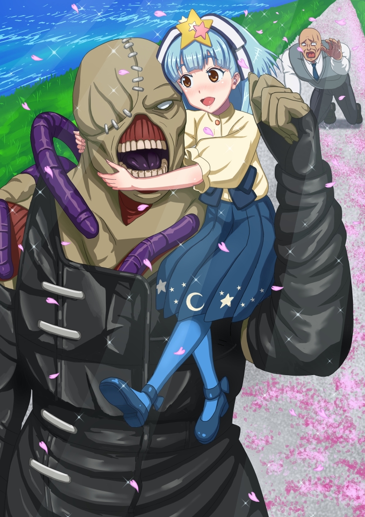 hoshikawa lily, nemesis, and gou takeo (resident evil and 1 more) drawn by oosawa_uuryo