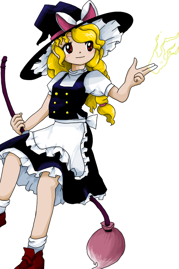 kirisame marisa (touhou and 1 more) drawn by zun_(artist)