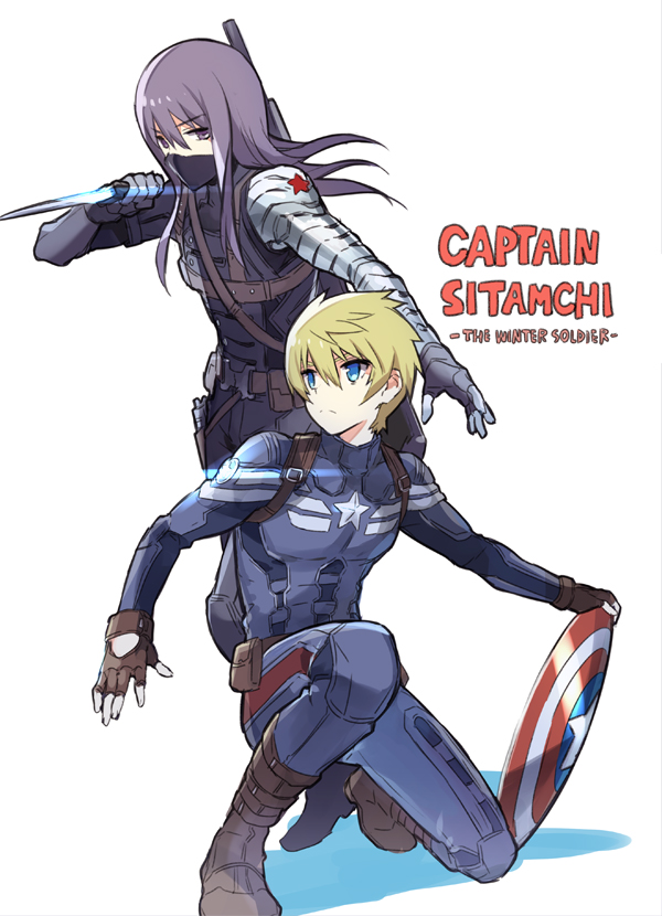 yuri lowell, captain america, flynn scifo, and winter soldier (marvel and 5 more) drawn by motoko_(ambiy)