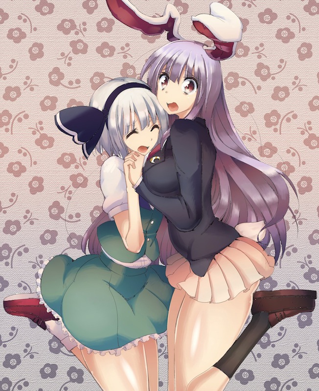konpaku youmu and reisen udongein inaba (touhou) drawn by cream_(nipakupa)