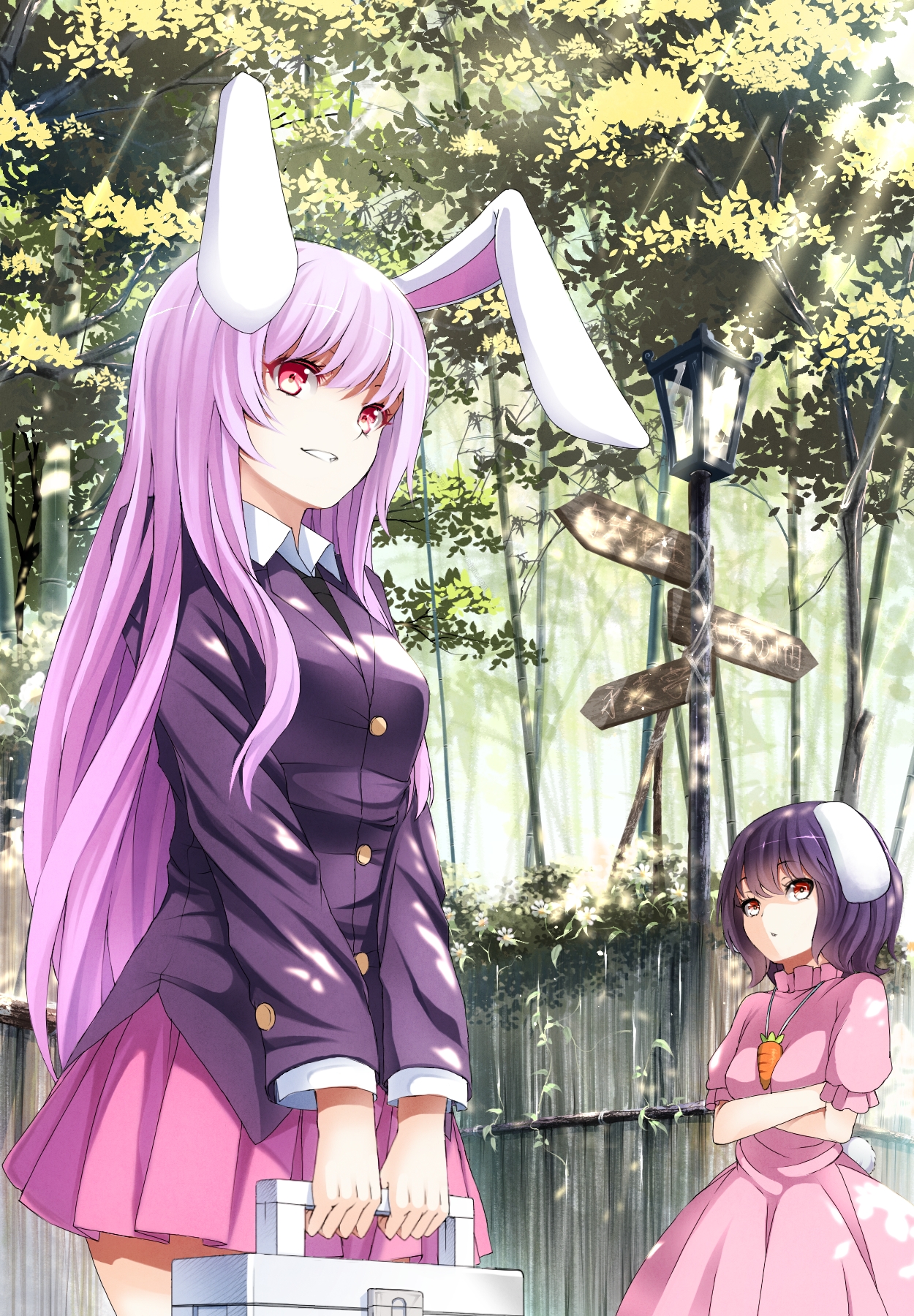 Reisen Udongein Inaba And Inaba Tewi Touhou Drawn By Mikoma Sanagi Danbooru
