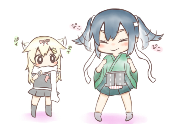 yuudachi, yuudachi kai ni, souryuu, and souryuu kai ni (kantai collection) drawn by jako_(jakoo21)