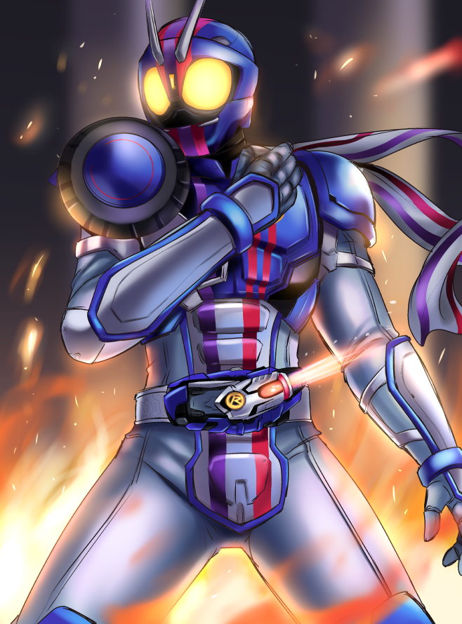 kamen rider mach and kamen rider mach chaser (kamen rider and 2 more) drawn by nishida_megane