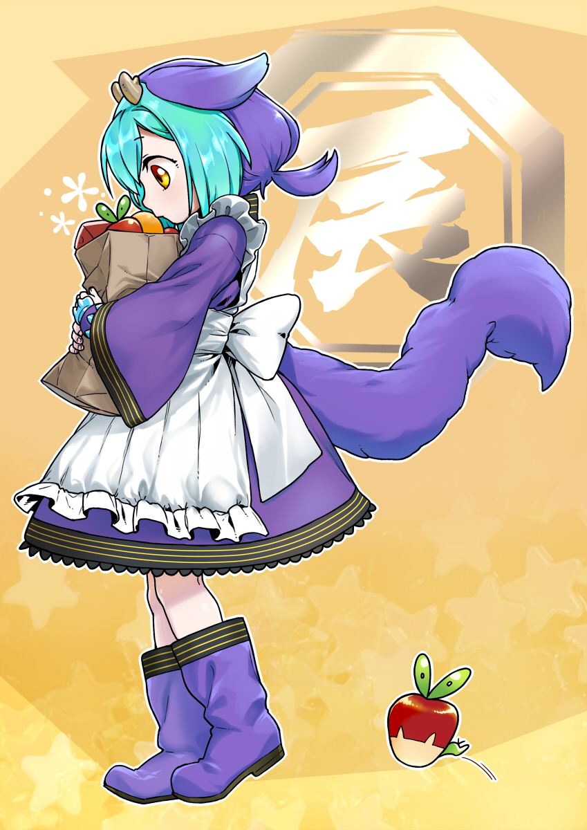 laundry dragonmaid and applin (pokemon and 1 more) drawn by phenne