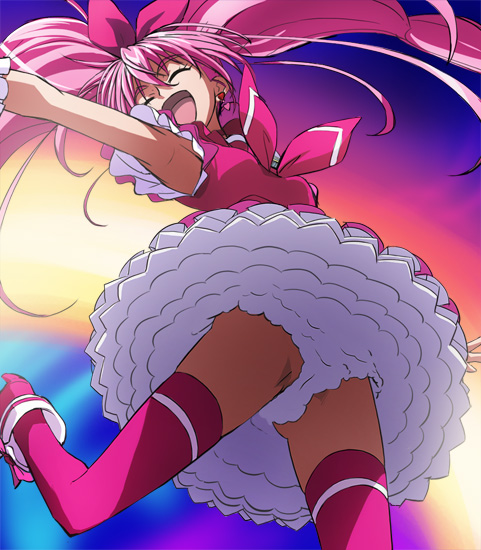 houjou hibiki and cure melody (precure and 1 more) drawn by haruyama_kazunori
