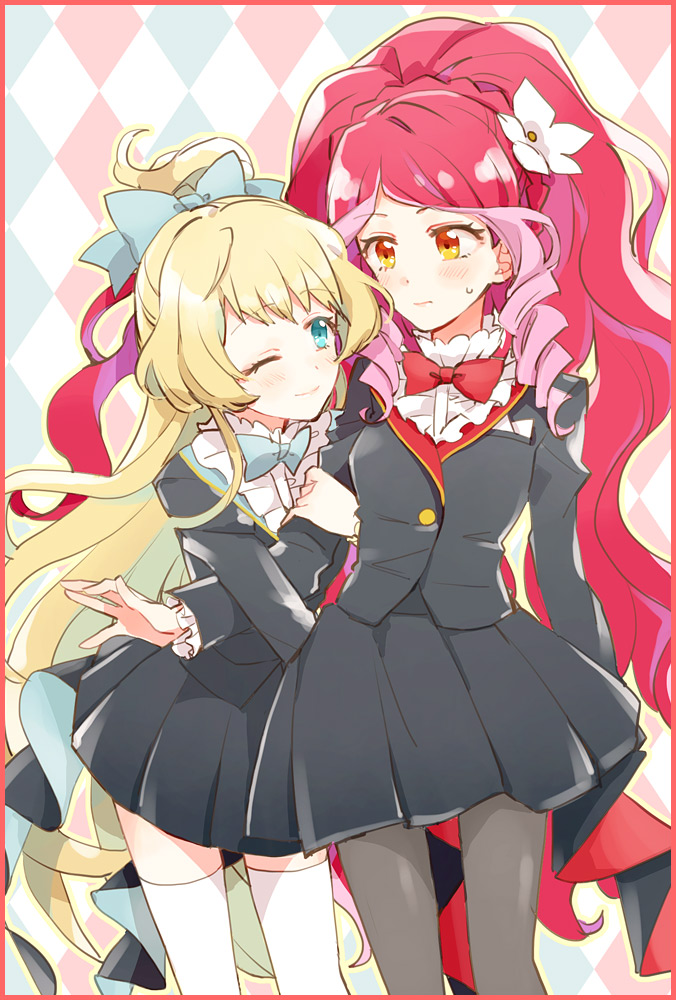 shiratori hime and elza forte (aikatsu! and 1 more) drawn by popoin
