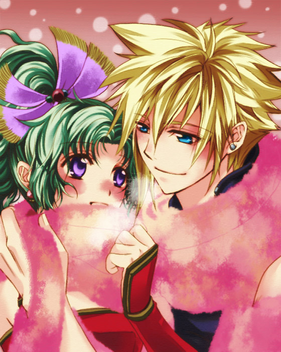 cloud strife and terra branford (final fantasy and 3 more) drawn by asu_(asoras)
