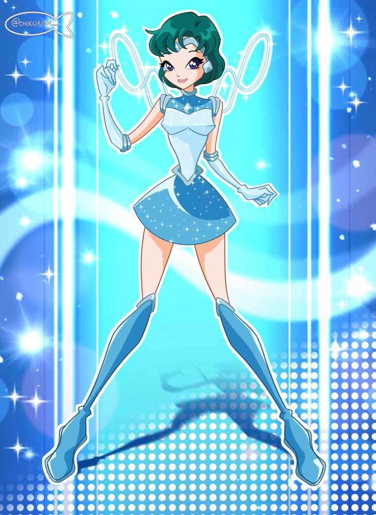 mizuno ami and sailor mercury (bishoujo senshi sailor moon and 1 more) drawn by chocofish