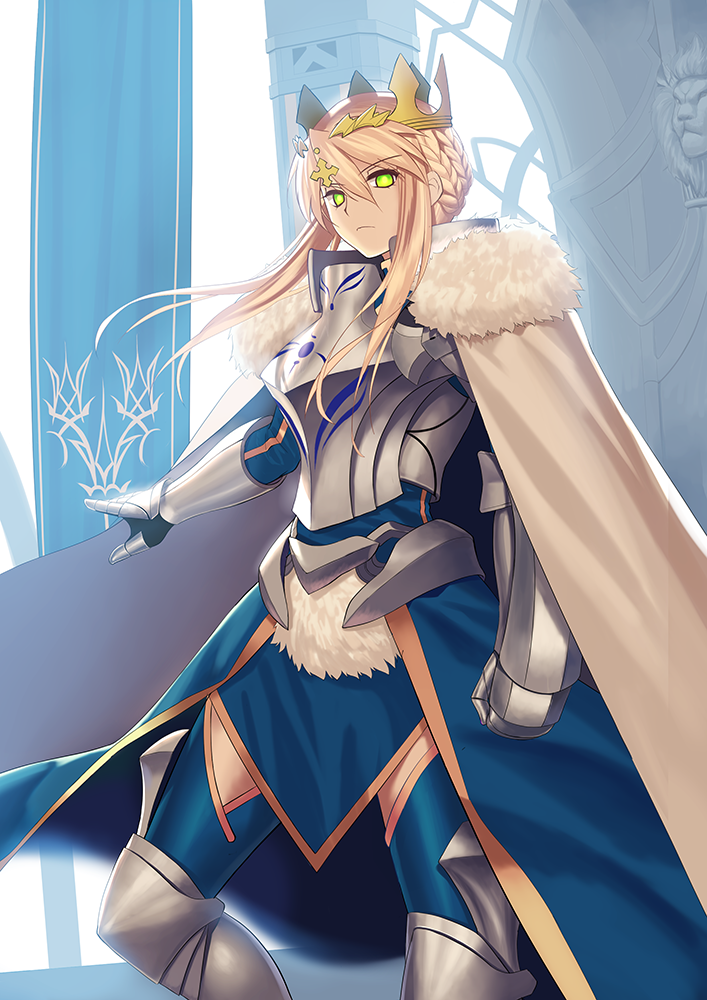 artoria pendragon and lion king (fate and 2 more) drawn by tsukikanade