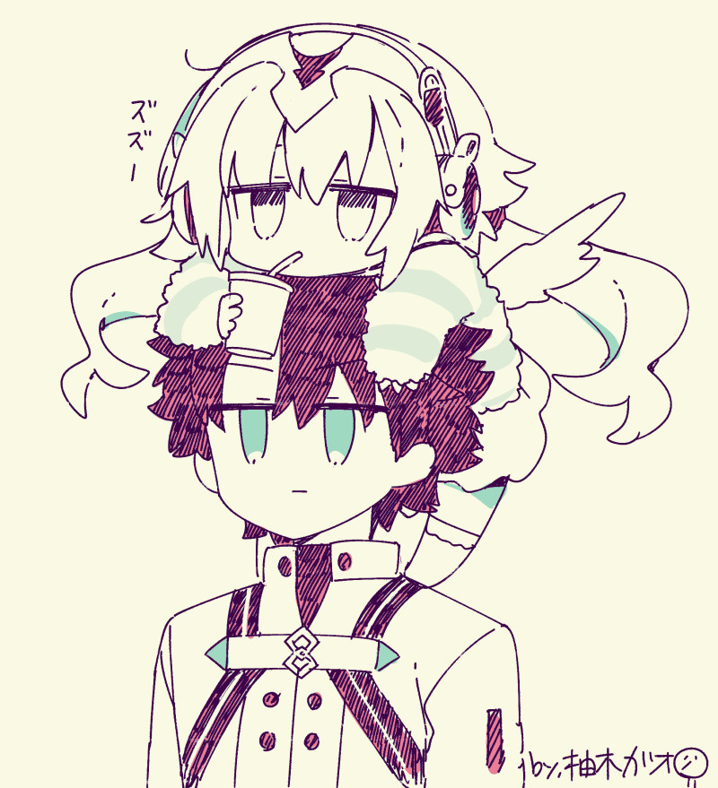 fujimaru ritsuka, jeanne d'arc, and metatron jeanne (fate and 1 more) drawn by yuzuki_gao