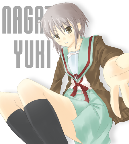 nagato yuki (suzumiya haruhi no yuuutsu) drawn by jhonwalker