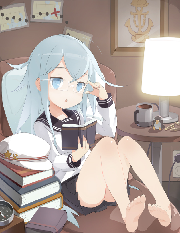 hibiki, verniy, and failure penguin (kantai collection) drawn by flam_(81)