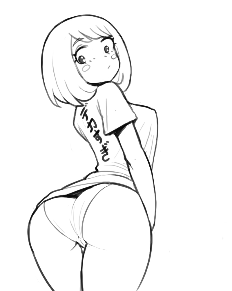 uraraka ochaco (boku no hero academia) drawn by donburi_(donburikazoku)