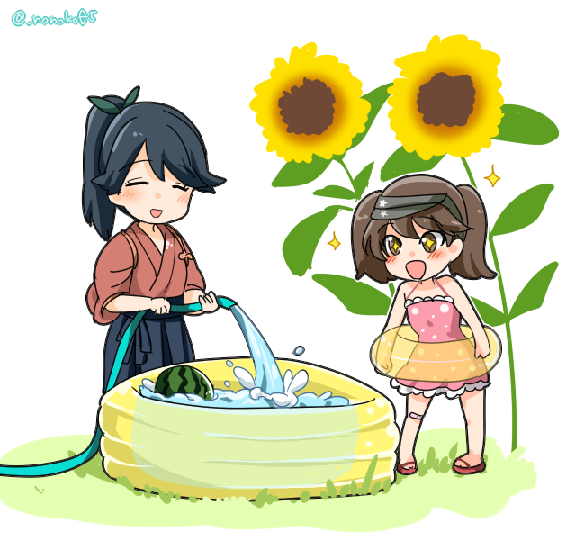 ryuujou and houshou (kantai collection) drawn by mitsu_(nonoko05)