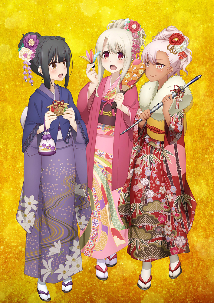 illyasviel von einzbern, chloe von einzbern, and miyu edelfelt (fate and 1 more) drawn by ushijima_nozomi