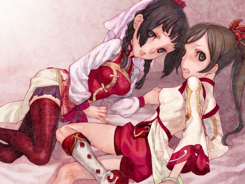 da qiao and xiao qiao (shin sangoku musou) drawn by azuma_toh