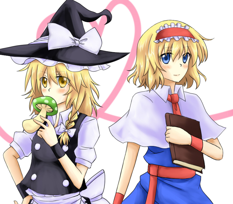kirisame marisa and alice margatroid (touhou) drawn by bounami