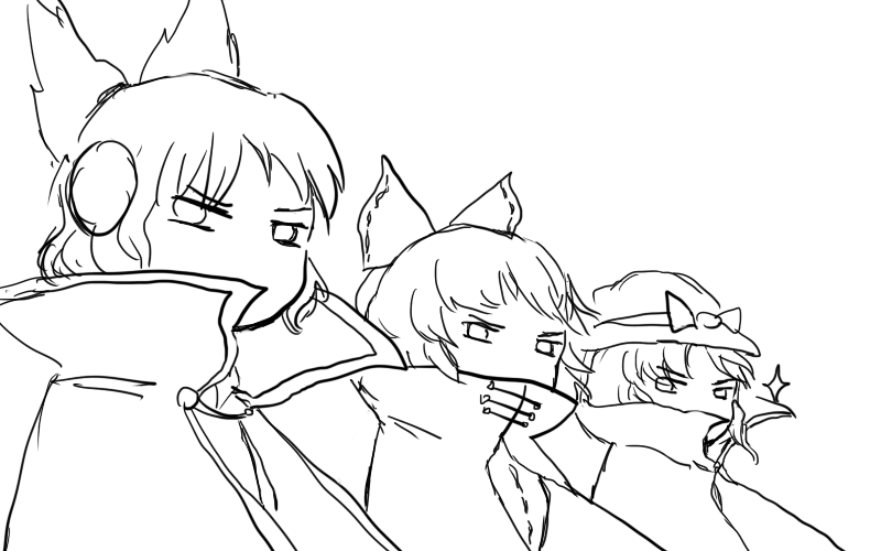 toyosatomimi no miko, sekibanki, and usami sumireko (touhou) drawn by quanyan