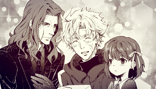 matou sakura, matou kariya, and lancelot (fate and 1 more) drawn by yuuza_(yuuza01)