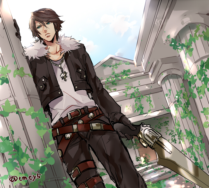 squall leonhart (final fantasy and 1 more) drawn by tama_(tmfy5)