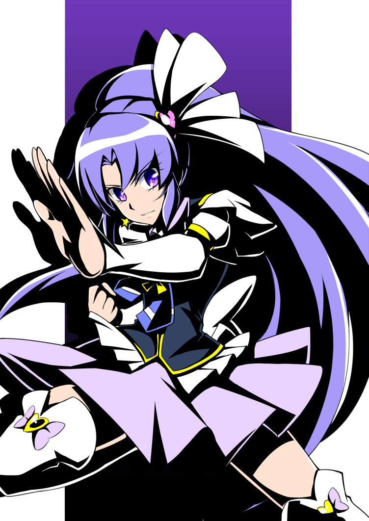 hikawa iona and cure fortune (precure and 1 more) drawn by jabara_tornado