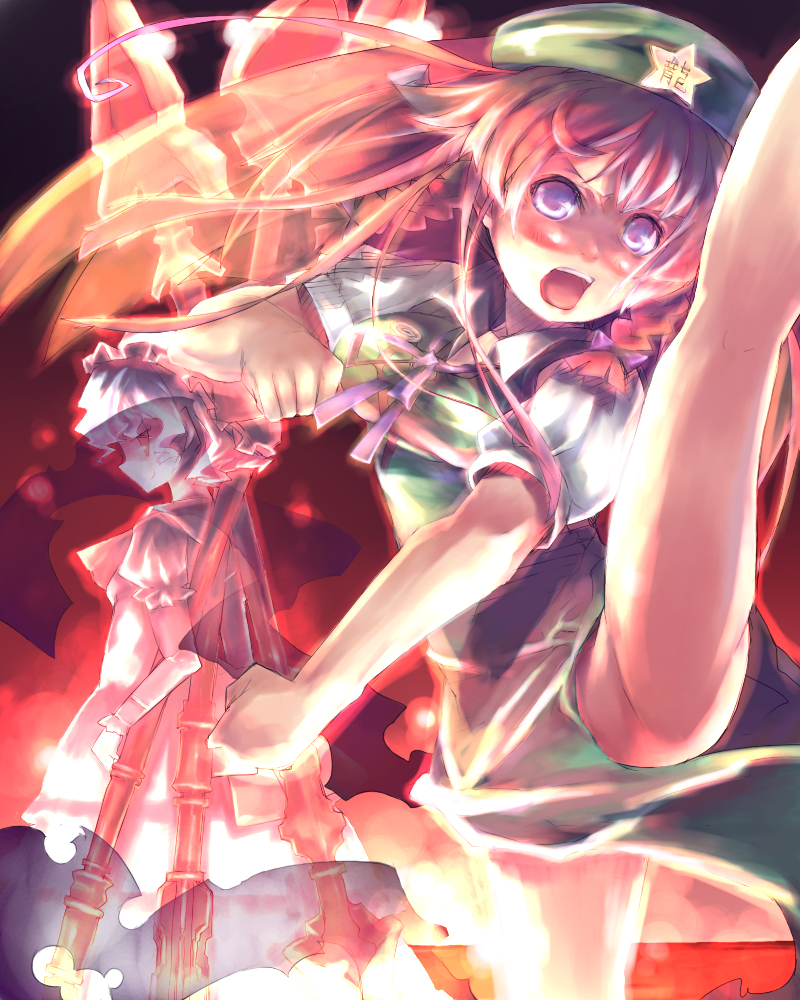 remilia scarlet and hong meiling (touhou) drawn by xexu