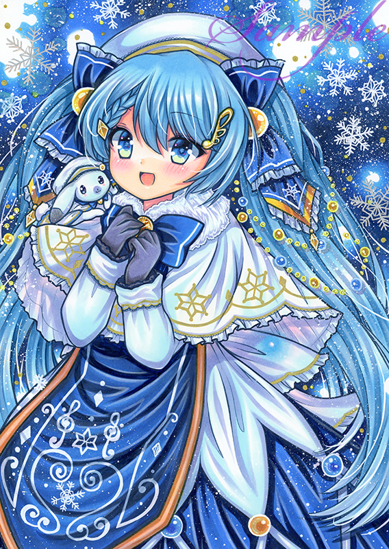 hatsune miku, yuki miku, and rabbit yukine (vocaloid) drawn by rui_(sugar3)