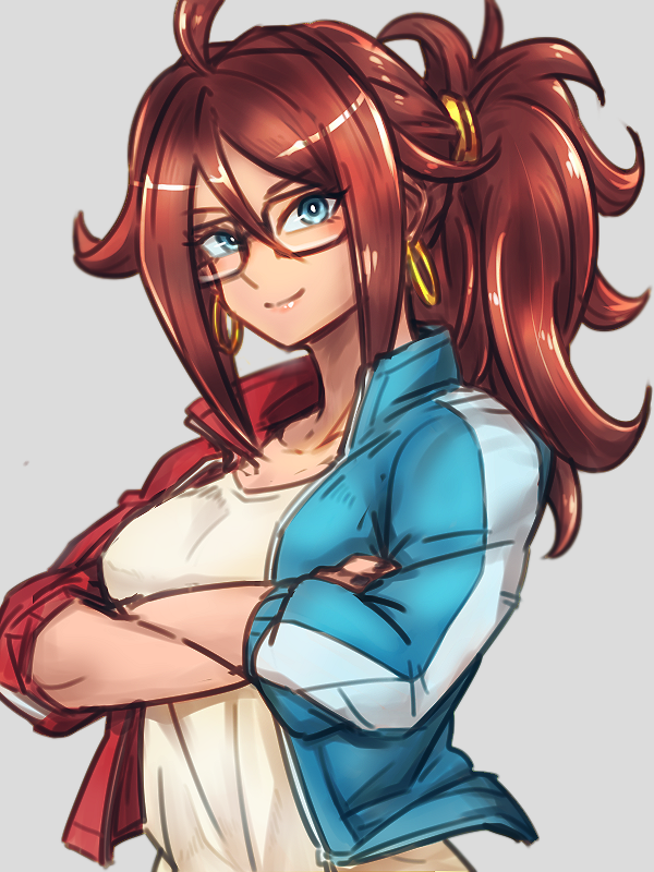android 21 (dragon ball and 1 more) drawn by kemachiku
