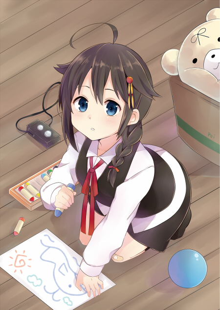 shigure and shigure kai ni (kantai collection) drawn by yukichi_(eikichi)
