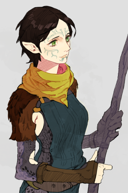 merrill (dragon age and 1 more) drawn by bw2gold