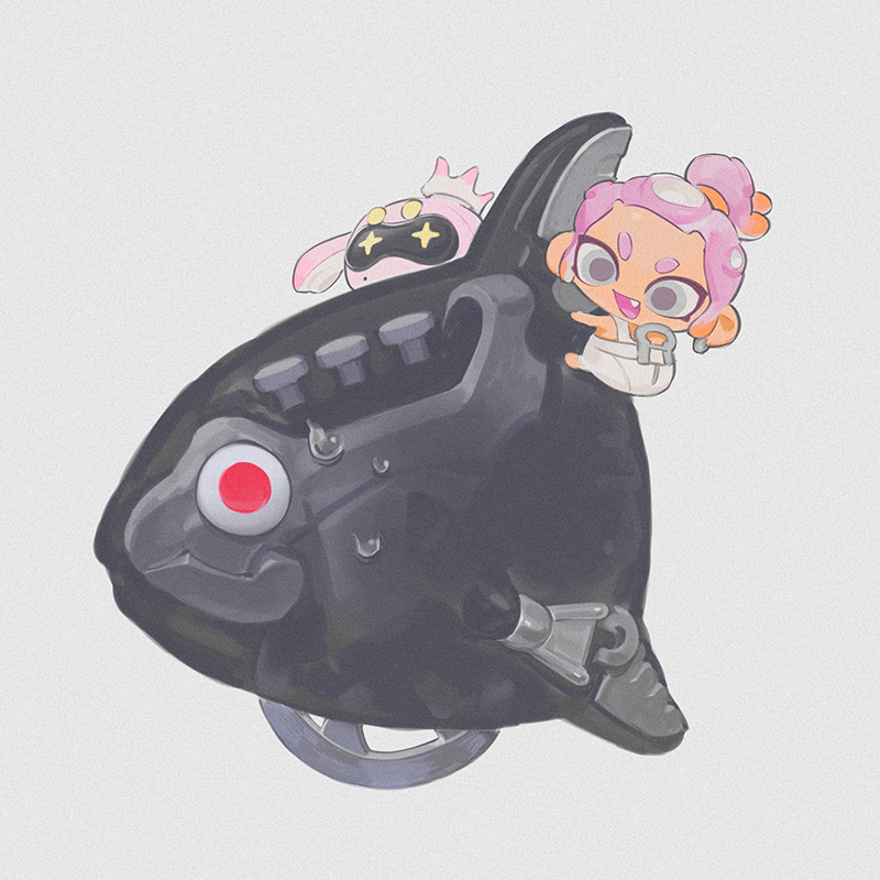 octoling player character, octoling girl, pearl, agent 8, pearl drone, and 1 more (splatoon and 2 more) drawn by s_mame_31