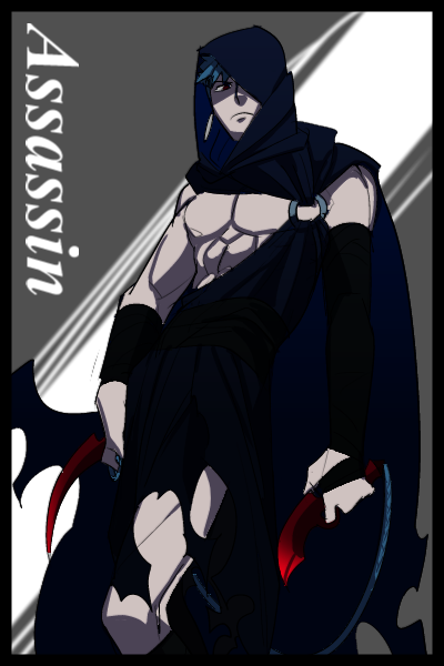 cu chulainn and assassin class (fate and 1 more) drawn by rui_(o-rui)