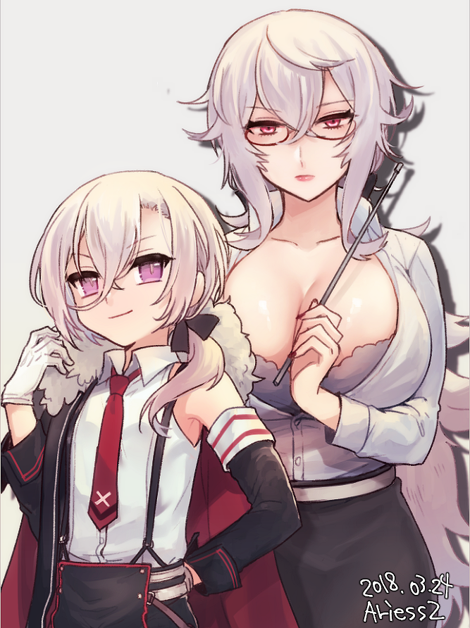 graf zeppelin and z1 leberecht maass (azur lane) drawn by ariesuzu_(ariessz)
