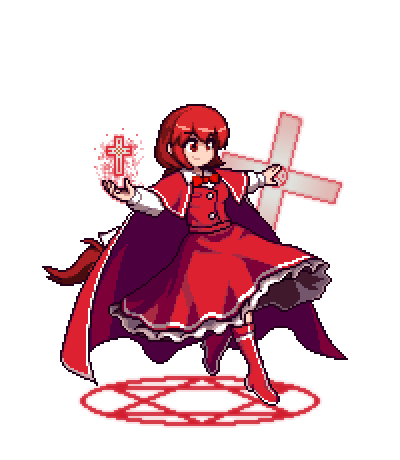 okazaki yumemi (touhou and 1 more) drawn by the_hammer