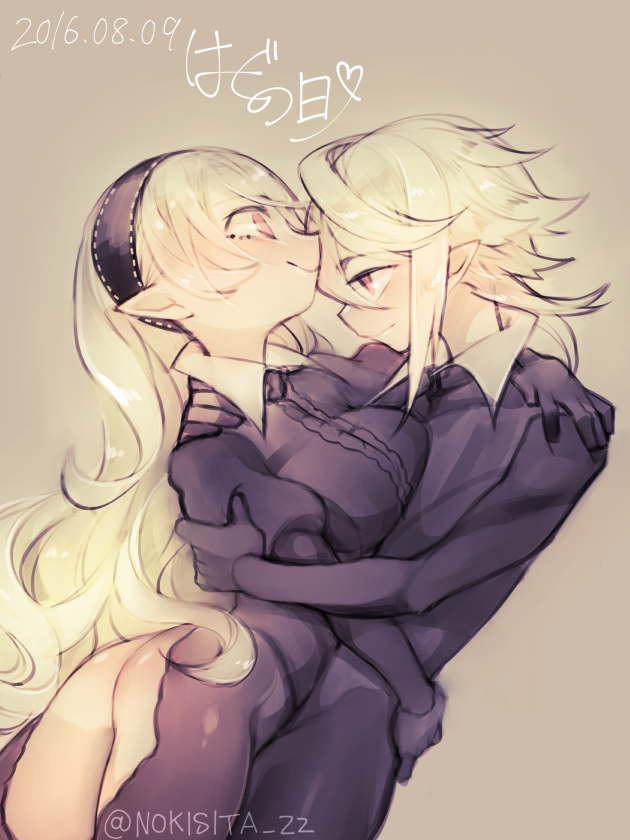 female corrin and male corrin (fire emblem and 1 more) drawn by negiwo