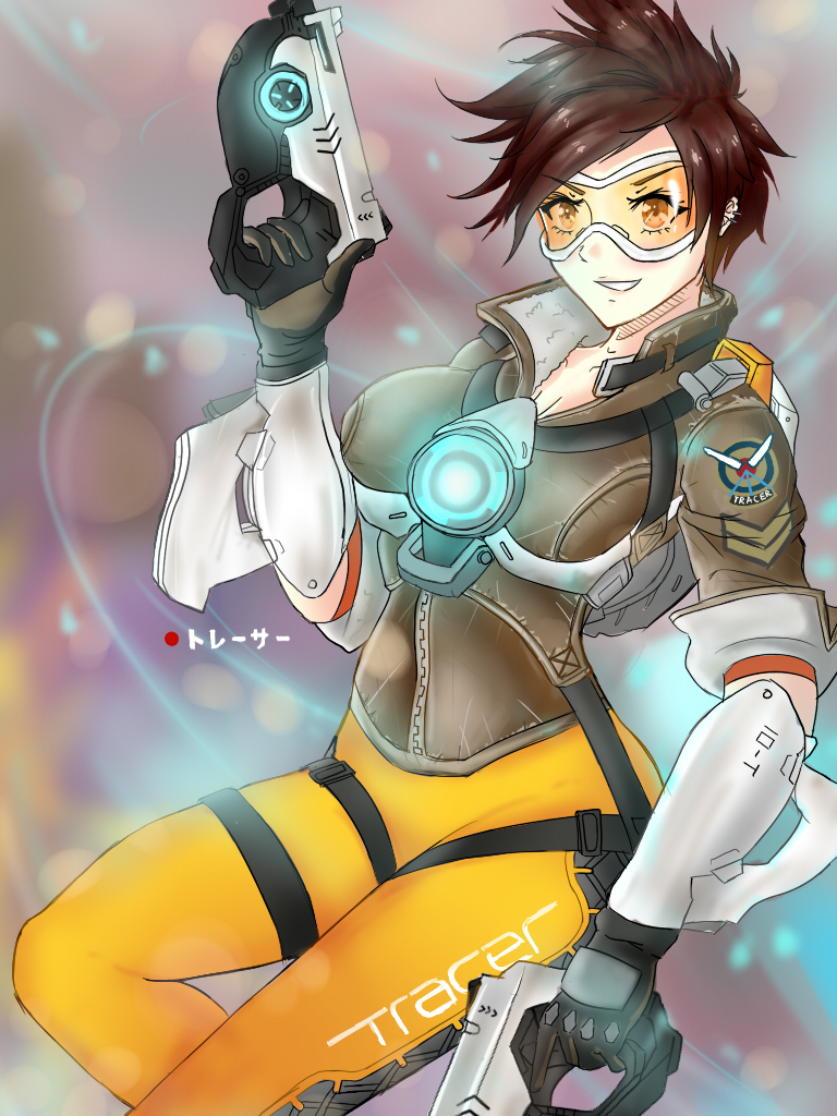 tracer (overwatch and 1 more) drawn by keikyu_(tiltedcube)