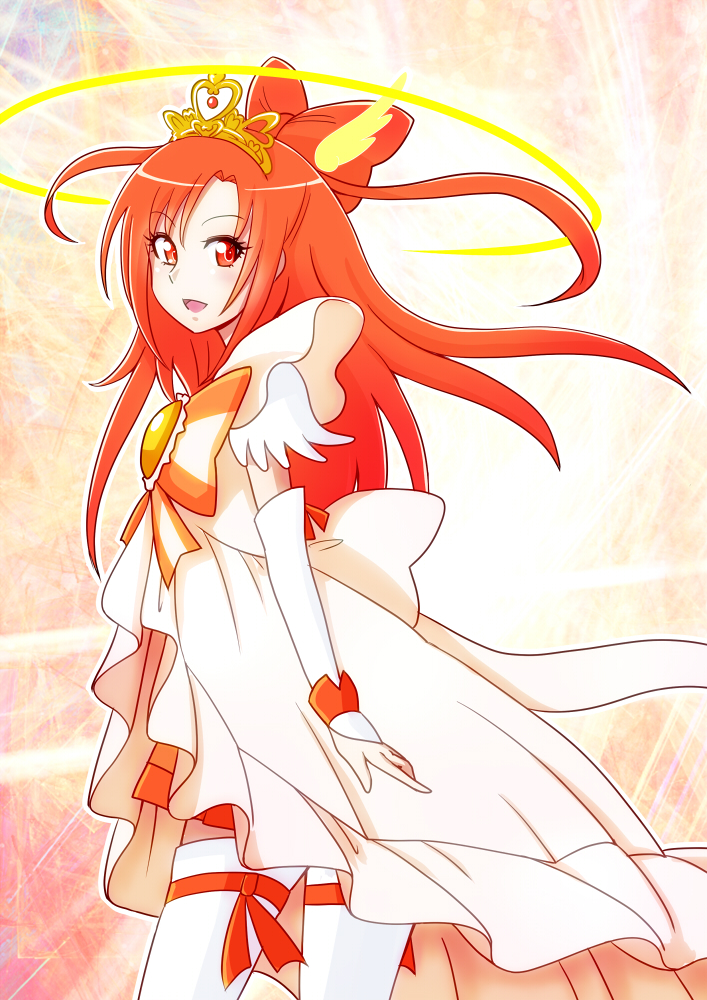 hino akane and cure sunny (precure and 1 more) drawn by bakusai