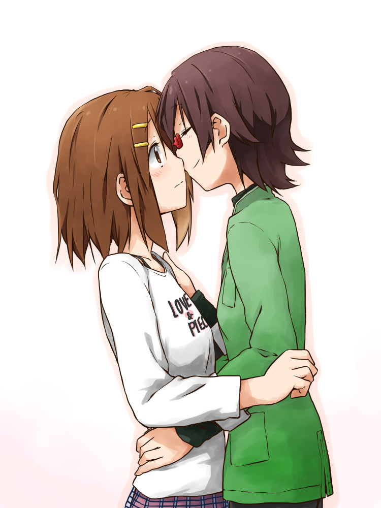 hirasawa yui and manabe nodoka (k-on!) drawn by kagiana