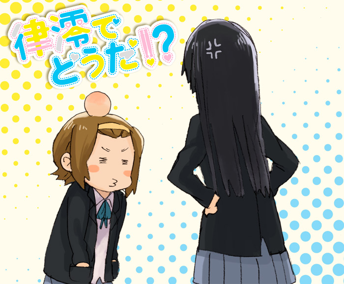 akiyama mio and tainaka ritsu (k-on!) drawn by fukutarou_(enji127)