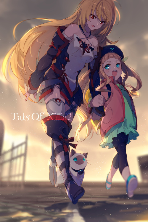milla maxwell, elle mel martha, and rollo (tales of and 2 more) drawn by echo_(circa)